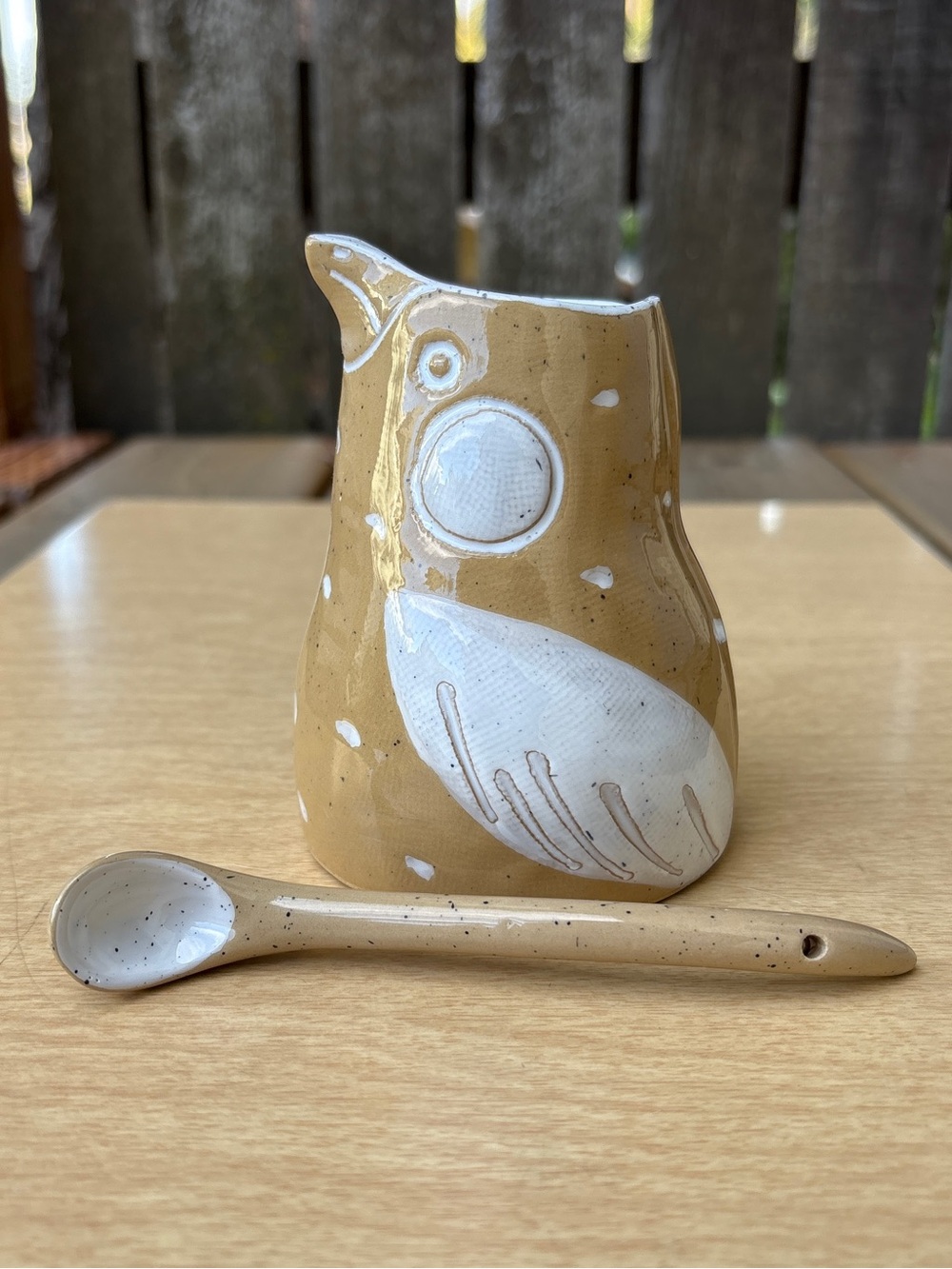 Knotwork LA for Anthropologie Rio Bird Spice Jar & Spoon Retired Limited Edition